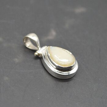 White Opal Pendant: Sterling Silver Necklace, 3 of 7