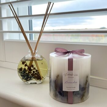 Glass Botanical Reed Diffuser, Rose Or Lavender Scents, 8 of 9
