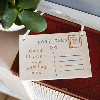 Ceramic Personalised Postcard Message, 2 of 8