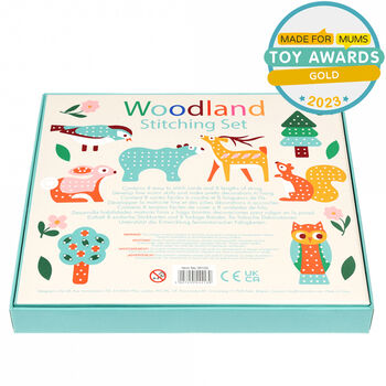 Children's Cardboard Stitching Kit Woodland, 2 of 5
