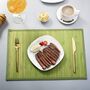 Set Of Six Brown Leaf Bamboo Placemats, thumbnail 8 of 11