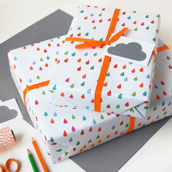 Raindrop Eco Friendly Wrapping Paper Set, 2 of 8