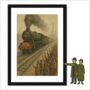 Flying Scotsman Locomotive Lowry Style Framed Art, thumbnail 1 of 2