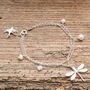 Silver Dragonfly Bracelet With Freshwater Pearls, thumbnail 1 of 3