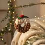 Handmade Felt Mini Christmas Pudding Wreath Hanging Dec, thumbnail 1 of 2