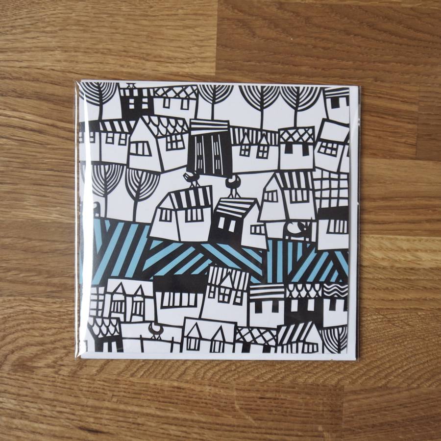 printed papercut cards set one by caroline rees