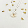 Sterling Silver And 9ct Gold Plated Daisy Necklace, thumbnail 3 of 5