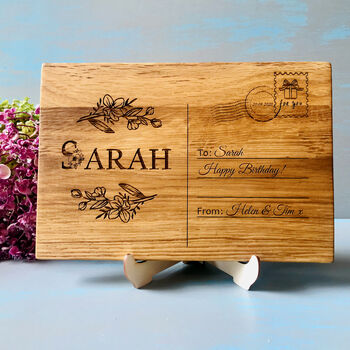 Postcard Design Personalised Chopping Board, 4 of 5