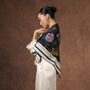 Midnight Safari Wool Silk Scarf In Gift Box, thumbnail 4 of 4