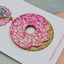 Pink Doughnut Glitter Resin Christmas Tree Decoration, thumbnail 3 of 4