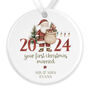 Personalised First Christmas Married Ceramic Tree Decoration, thumbnail 4 of 4