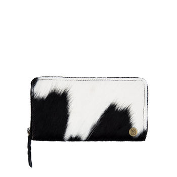Ladies Black And White Cowhide Leather Purse, 2 of 6