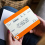 Personalised Train Ticket Good Luck Card, thumbnail 2 of 2
