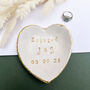 Gold Heart Shaped Engagement Dish With Gold Leaf, thumbnail 3 of 6