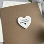 You're Beautiful Porcelain Heart Keepsake Valentine's Day Card, thumbnail 4 of 4