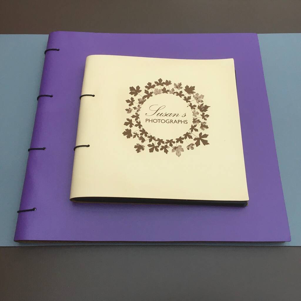 Personalised Leather Scrapbook Album By Artbox