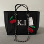 Personalised Custom Cherry Large Chain Initial Tote Bags, thumbnail 1 of 5