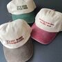 Personalised Embroidered Two Tone Slogan Cap, thumbnail 1 of 5
