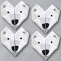 Origami Cotton Napkins : Polar Bears Set Of Four, thumbnail 6 of 7