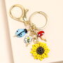 Beaded Sunflower Keyring And Bag Charm, thumbnail 1 of 3