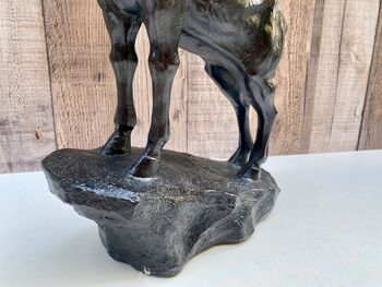 Large 41cm Stag Figurine Black And Brown Deer Ornament, 6 of 11