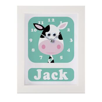 Personalised Childrens Cow Clock, 7 of 10