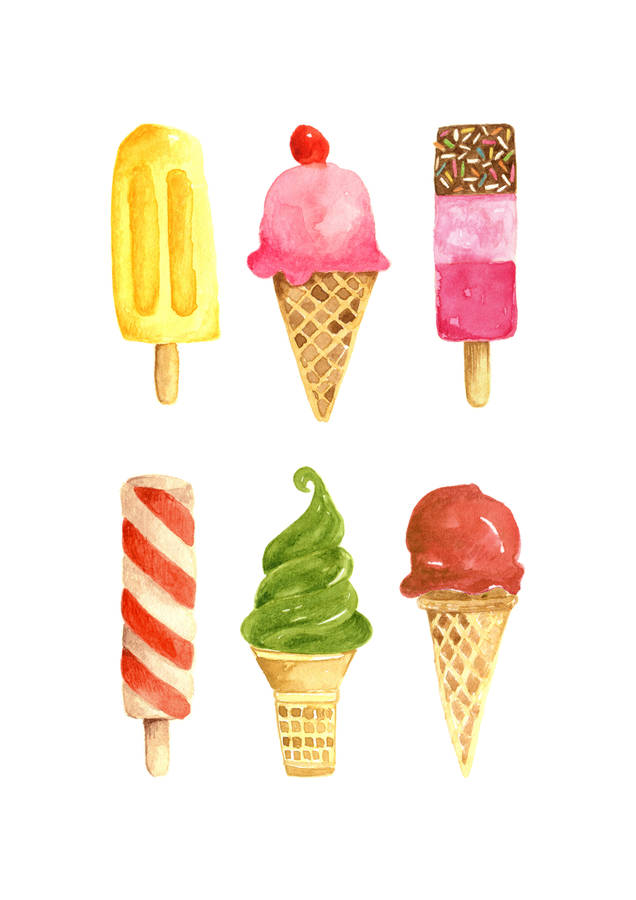 Ice Cream Nursery Print By The Fox in the Attic