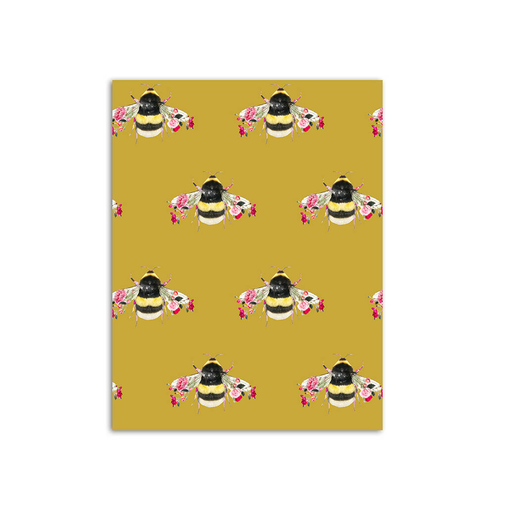 Single Bee Mustard Wallpaper Sample