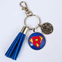 Personalised Super Hero Keyring And Bag Charm, thumbnail 1 of 6