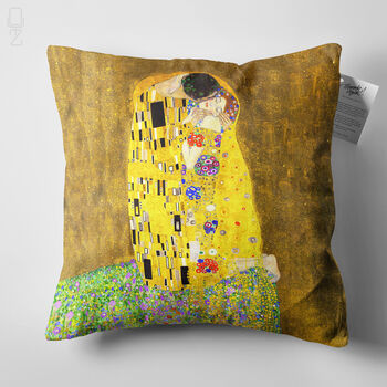 The Kiss Gustav Klimt Cushion Cover, 4 of 8