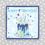 4th Birthday Card Cake Theme Boy/Girl, thumbnail 1 of 3