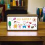 Kids Doodles Drawing Personalised Light Box Night Light, thumbnail 1 of 6