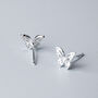 Sterling Silver Butterfly Stud Earrings, thumbnail 3 of 5