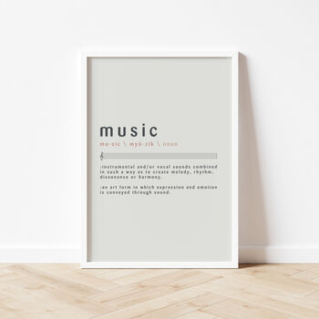 Music Definition Print | Music Studio Poster, 3 of 11