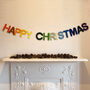 Happy Christmas Garland In Rainbow Colours, thumbnail 1 of 2