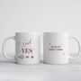 Toast To 'I Said Yes' Proposal Mug Engagement Gift Idea, thumbnail 4 of 5