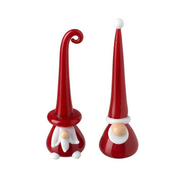 Hand Blown Little Glass Gonks In Tall Hats, 2 of 4