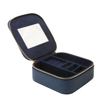 Personalised Travel Jewellery Box – Navy, 2 of 4