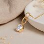 Personalised April Birthstone Necklace In Gold Plated Silver, thumbnail 2 of 11