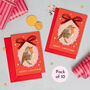 Pack Of Ten Christmas Cards With Robin Illustration, thumbnail 1 of 4