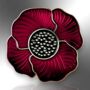 Red Remembrance Poppy Flower Lapel Pin, thumbnail 3 of 8