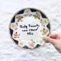 Only Twats Can Read This Upcycled Vintage Plate, thumbnail 1 of 9