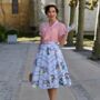 Isabelle Skirt In Cotton Red Check Vintage 1940s Style, thumbnail 3 of 3