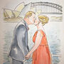 Wedding Couple Illustrated Portrait, thumbnail 6 of 6
