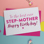 Best Step Mum Or Step Mother Birthday Card, thumbnail 1 of 2