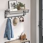 Wall Mounted Coat Rack With Shelf And Five Hooks, thumbnail 4 of 12