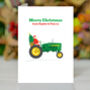 Personalised Farmer Christmas Tractor Card, thumbnail 3 of 8