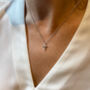 Cross Necklace Rose Or Gold Plated 925 Silver, thumbnail 2 of 7