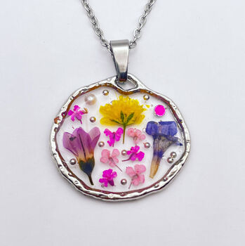 Real Lavender Flowers Pendant Necklace Silver Or Gold, 2 of 10