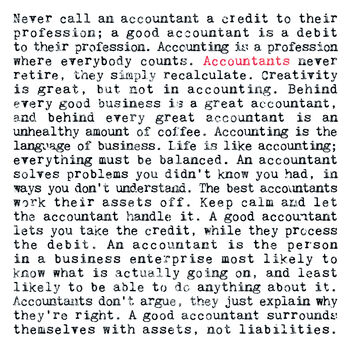 Accountants Print, Accountancy Gift, 3 of 7